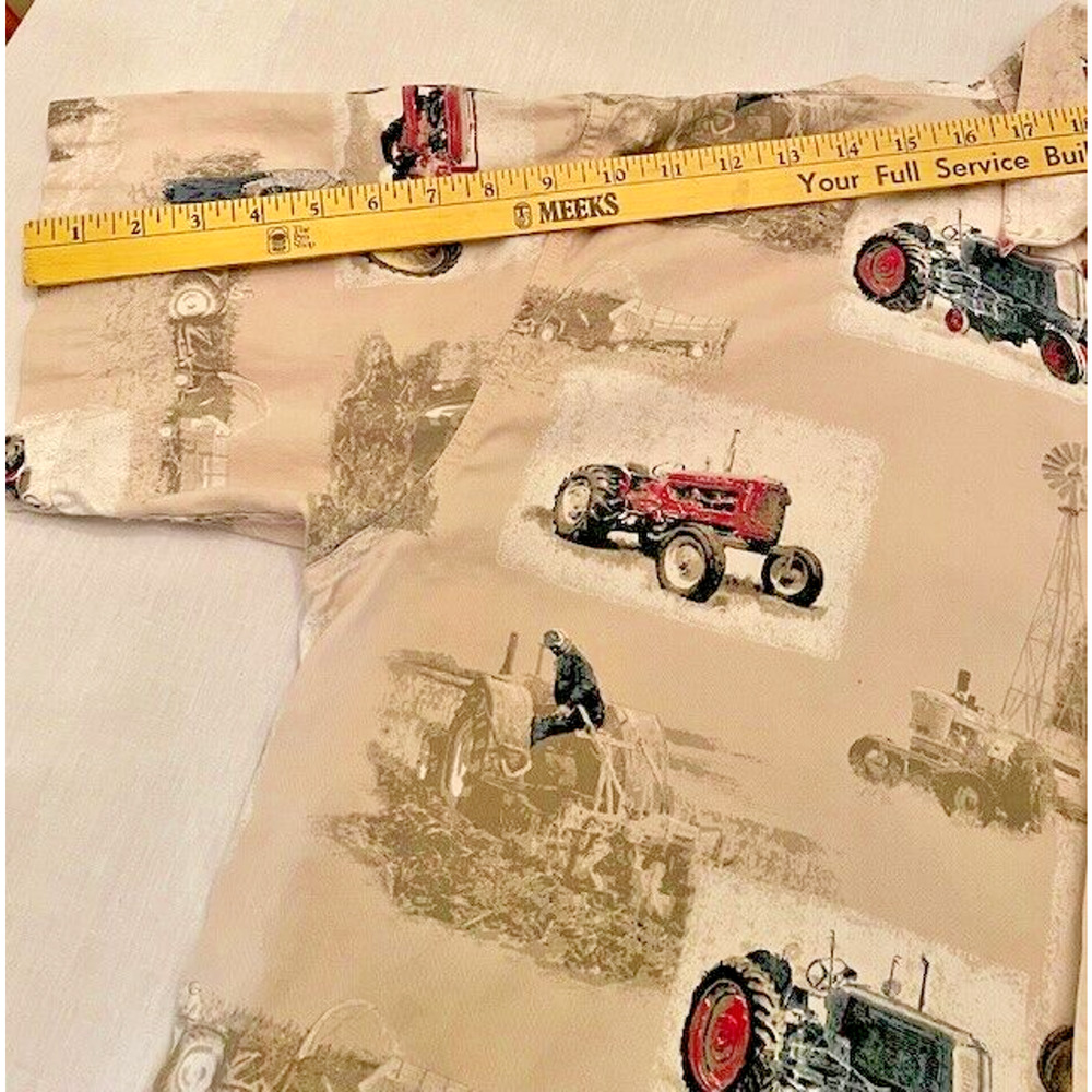 Vintage Bit and Bridle Men's Short Sleeve Western Tractors Shirt Size M - Picture 6 of 10